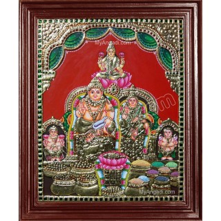 Kuber Lakshmi Tanjore Painting