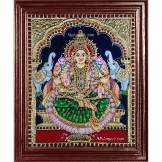 Gaja Lakshmi Tanjore Painting