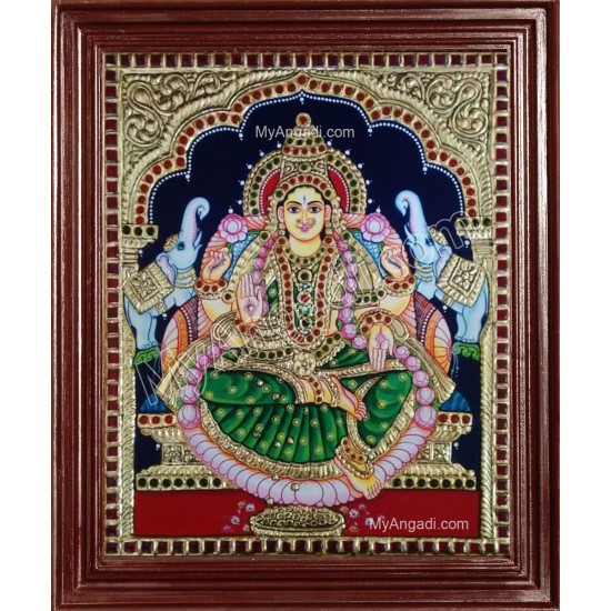 Gaja Lakshmi Tanjore Painting