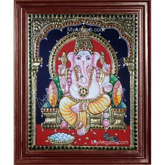 Ganesh Ji Tanjore Painting Ganesh Ji Tanjore Painting