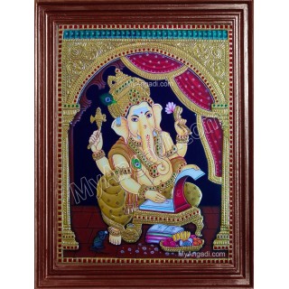 Swastik Ganesha Tanjore Paintings