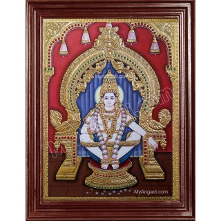 Iyyappa Swamy Tanjore Painting