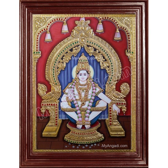 Iyyappa Swamy Tanjore Painting