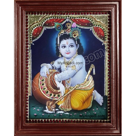 Butter Krishna Tanjore Painting