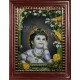 Parrot Krishna Tanjore Painting, Krishna Tanjore Painting