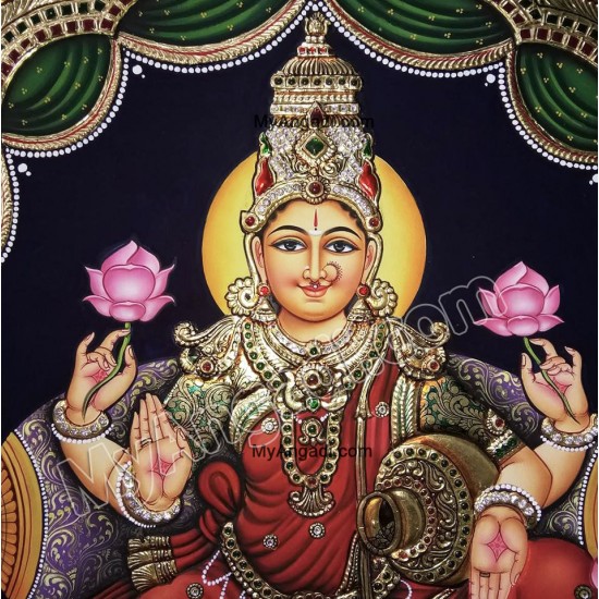 Gaja Lakshmi Tanjore Painting