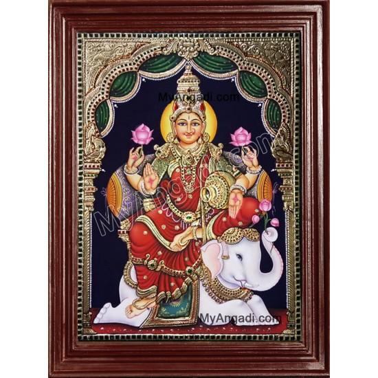 Gaja Lakshmi Tanjore Painting