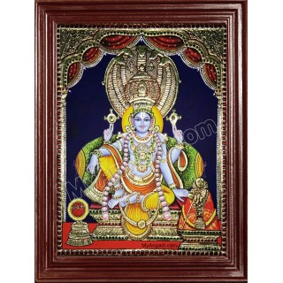 Perumal Tanjore Painting, Vishnu Tanjore Painting