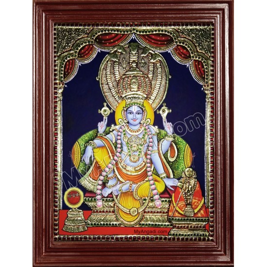 Perumal Tanjore Painting, Vishnu Tanjore Painting