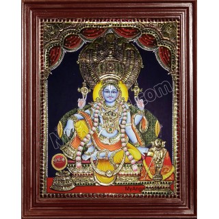 Perumal Tanjore Painting, Vishnu Tanjore Painting