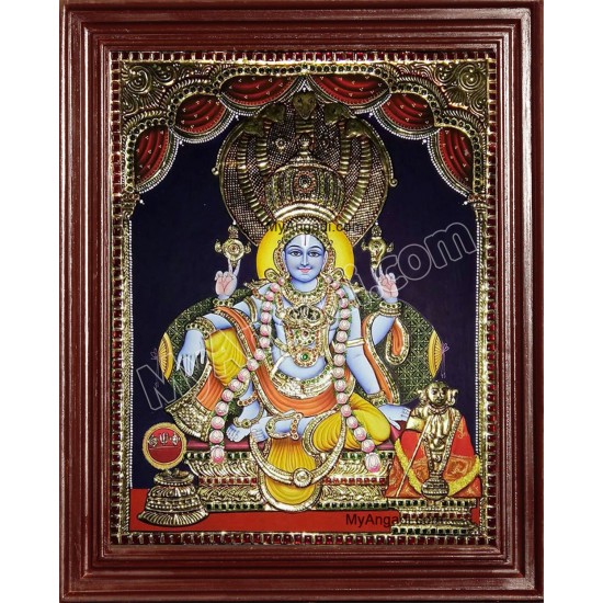 Perumal Tanjore Painting, Vishnu Tanjore Painting