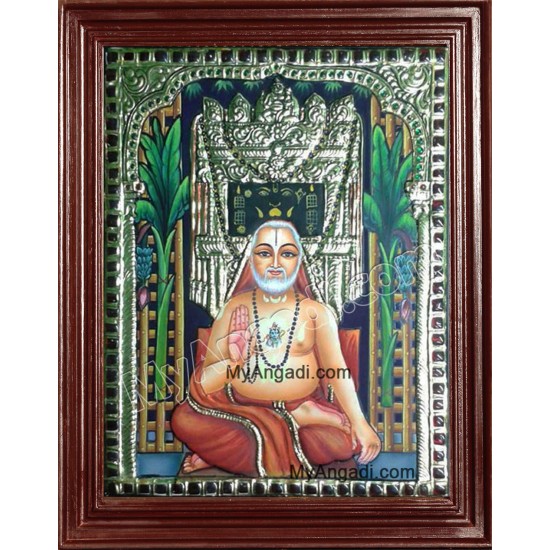Ragavendra Tanjore Painting, Saint Tanjore Painting Ragavendra Tanjore Painting, Saint Tanjore Painting