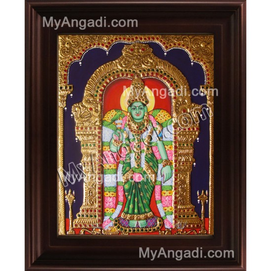 Meenakshi Tanjore Painting, Amman Tanjore Painting Meenakshi Tanjore Painting, Amman Tanjore Painting