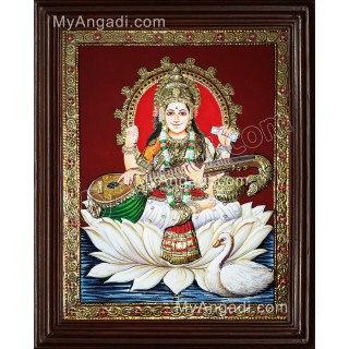 Saraswathi Tanjore Painting