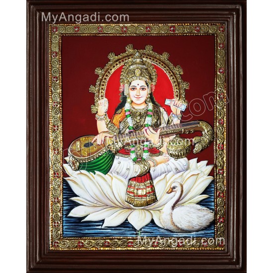 Saraswathi Tanjore Painting Saraswathi Tanjore Painting