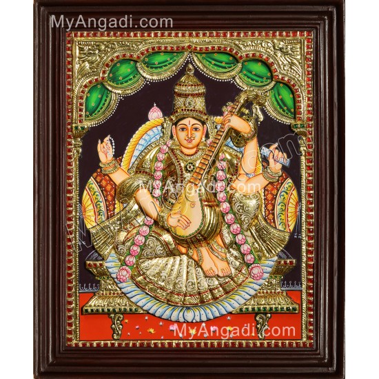 Saraswathi Tanjore Painting