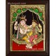 Swinging Radha Krishna Tanjore Painting