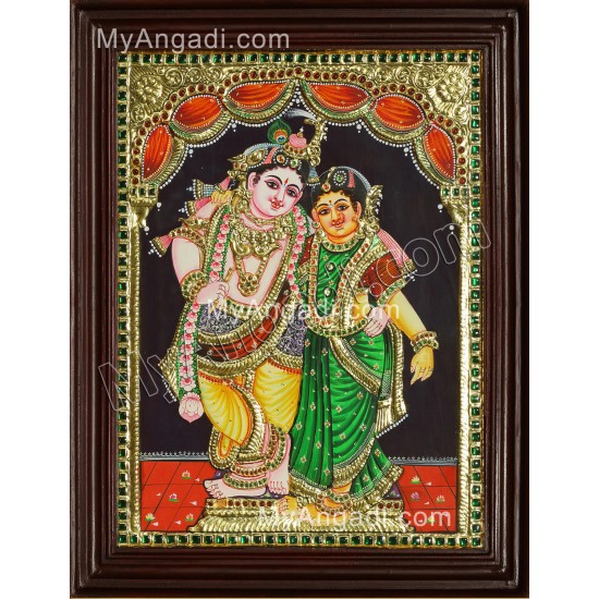 Rukmani Krishna Tanjore Painting