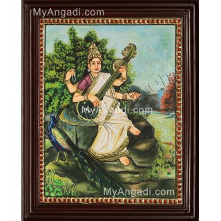 Saraswathi Tanjore Painting