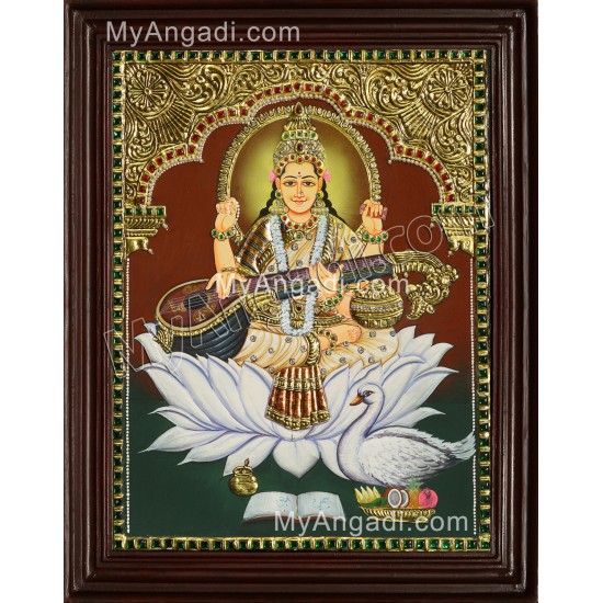 Saraswathi Tanjore Painting