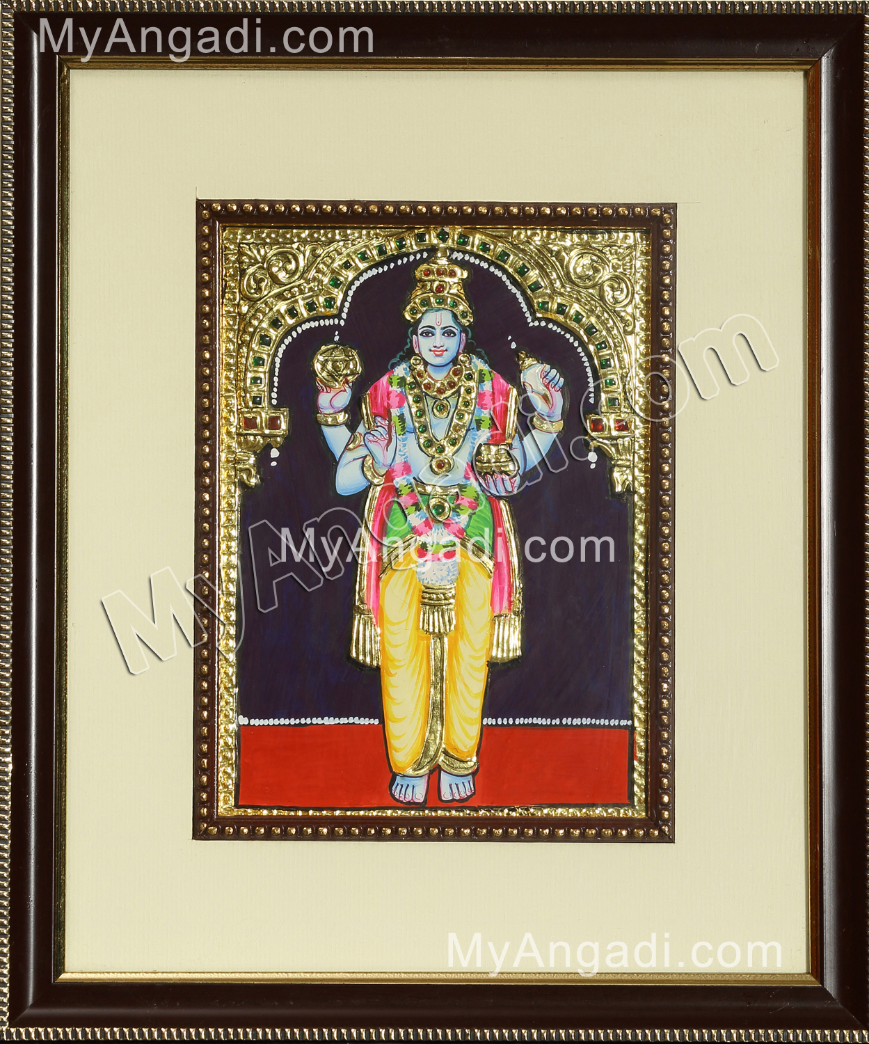 Lord Narayana Tanjore Painting