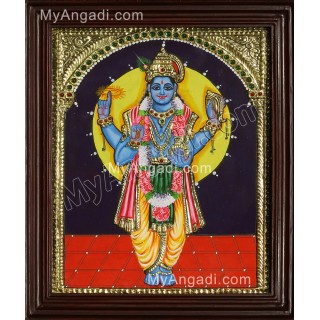 Lord Vishnu Tanjore Painting