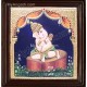 Nava Vinayakar Playing Music Tanjore Painting Nava Vinayakar Playing Music Tanjore Painting