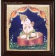 Nava Vinayakar Playing Music Tanjore Painting