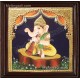 Nava Vinayakar Playing Music Tanjore Painting Nava Vinayakar Playing Music Tanjore Painting