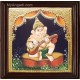 Nava Vinayakar Playing Music Tanjore Painting