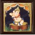 Nava Vinayakar Playing Music Tanjore Painting