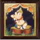 Nava Vinayakar Playing Music Tanjore Painting Nava Vinayakar Playing Music Tanjore Painting