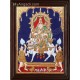 Pradosham Shiva Parvathi in Nandhi Tanjore Painting Pradosham Shiva Parvathi in Nandhi Tanjore Painting