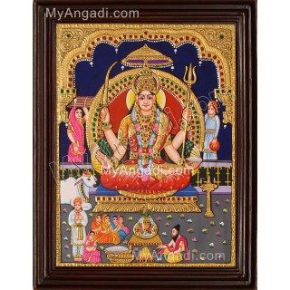 Santhoshi Matha Tanjore Painting