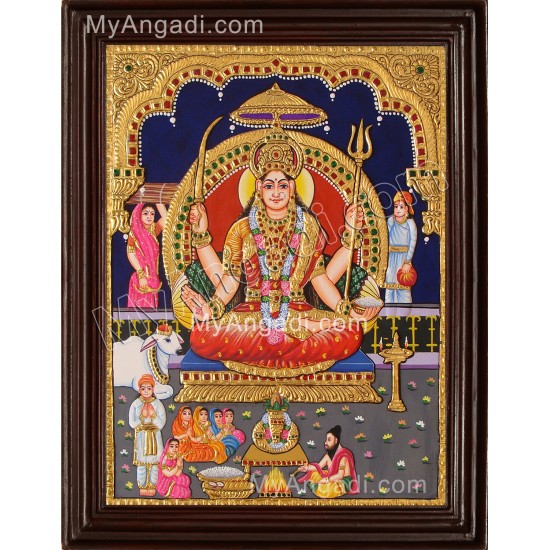 Santhoshi Matha Tanjore Painting Santhoshi Matha Tanjore Painting