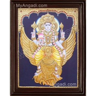 Garudan Vishnu Tanjore Painting