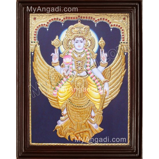 Garudan Vishnu Tanjore Painting