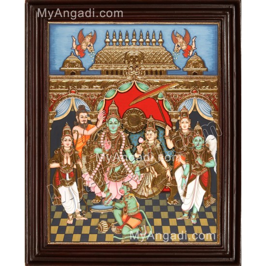 Ramar Pattabishekam Tanjore Painting Ramar Pattabishekam Tanjore Painting