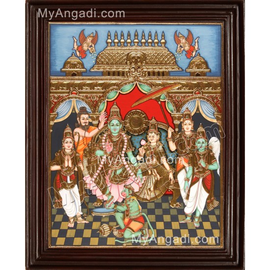 Ramar Pattabishekam Tanjore Painting