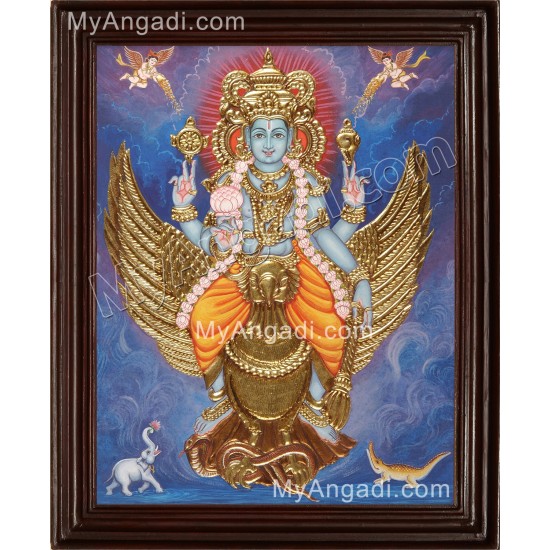 Narayanan Gajendra Moksham Tanjore Painting