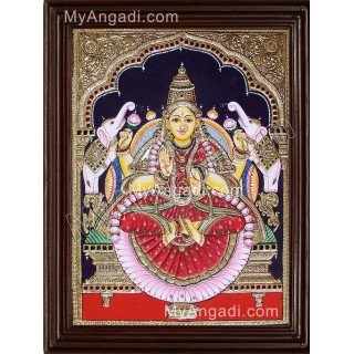 Gaja Lakshmi Tanjore Painting