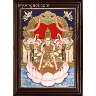 Gaja Lakshmi Tanjore Painting