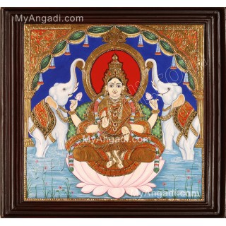 Gaja Lakshmi Tanjore Painting