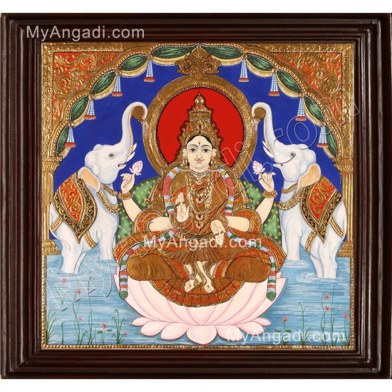 Gaja Lakshmi Tanjore Painting