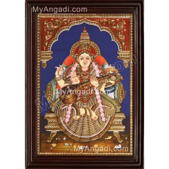Saraswathi Tanjore Painting Saraswathi Tanjore Painting