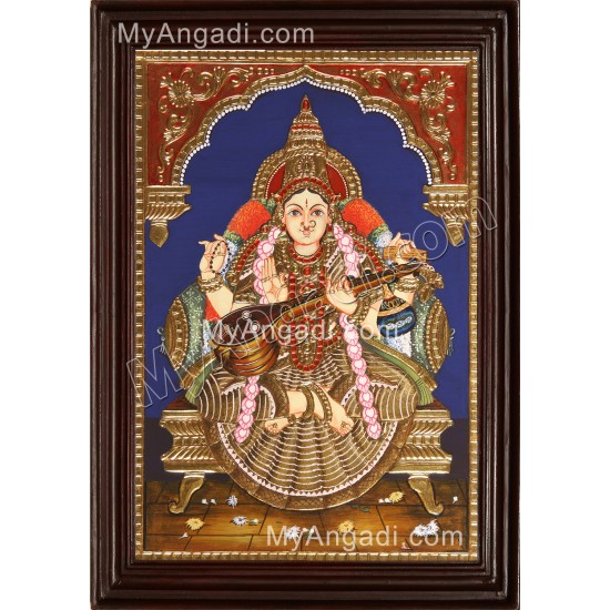 Saraswathi Tanjore Painting