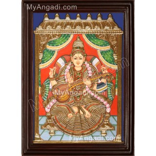 Saraswathi Tanjore Painting