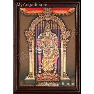 Madurai Meenatchi Amman Tanjore Painting