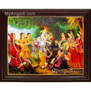 Radha Krishna with Gobiyar Tanjore Painting