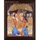 Krishna Playing Flute Tanjore Painting